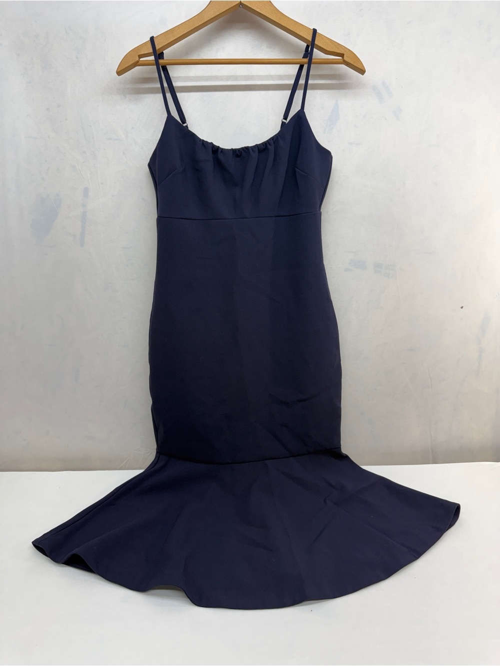 Likely Navy Spaghetti-Strap Mermaid Gown